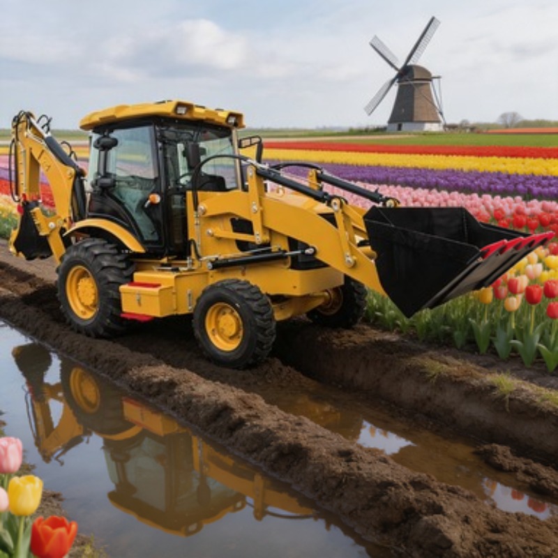 Tractor Backhoe - Полноприводный экскаватор-погрузчик 4x4, 1 тонна, с